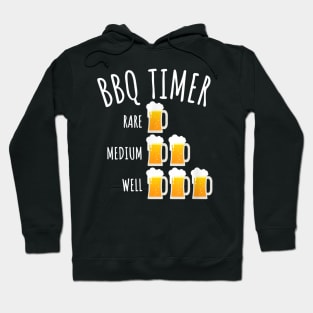 BBQ Timer Beer Drinking Funny Grilling Hoodie